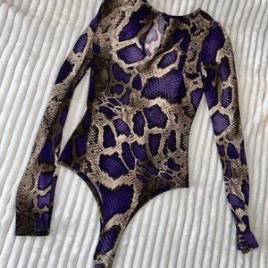 Silky snake skin bodysuit